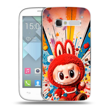 Пластиковый чехол на Alcatel One Touch Pop C5 с принтом Labubu Лабубу