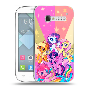 Пластиковый чехол на Alcatel One Touch Pop C5 с принтом My little pony Дружба чудо