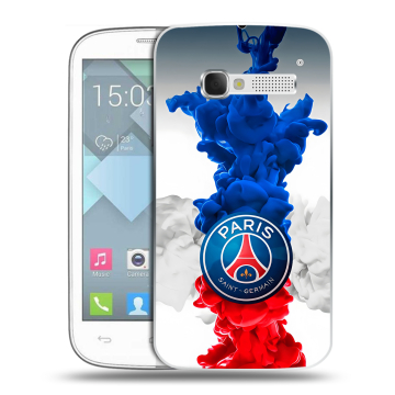 Пластиковый чехол на Alcatel One Touch Pop C5 с принтом PSG ПСЖ
