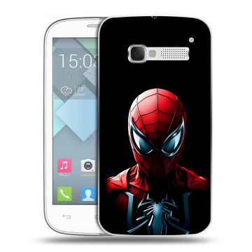Пластиковый чехол на Alcatel One Touch Pop C5 с принтом Spiderman Человек паук Пластиковый чехол на Alcatel One Touch Pop C5 с принтом Spiderman Человек паук