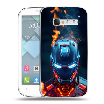 Пластиковый чехол на Alcatel One Touch Pop C5 с принтом IronMan Железный человек Пластиковый чехол на Alcatel One Touch Pop C5 с принтом IronMan Железный человек