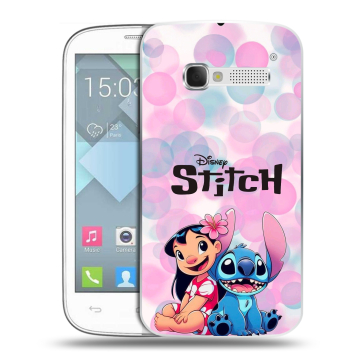 Пластиковый чехол на Alcatel One Touch Pop C5 с принтом Лило и Стич