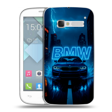 Пластиковый чехол на Alcatel One Touch Pop C5 с принтом BMW БМВ