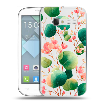 Пластиковый чехол на Alcatel One Touch Pop C5 с принтом женский