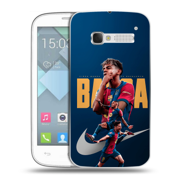 Пластиковый чехол на Alcatel One Touch Pop C5 с принтом Барселона Barca Yamal 