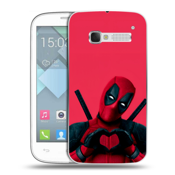 Пластиковый чехол на Alcatel One Touch Pop C5 с принтом Дедпул Deadpool Пластиковый чехол на Alcatel One Touch Pop C5 с принтом Дедпул Deadpool
