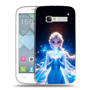 Пластиковый чехол на Alcatel One Touch Pop C5 с принтом Холодное сердце Frozen