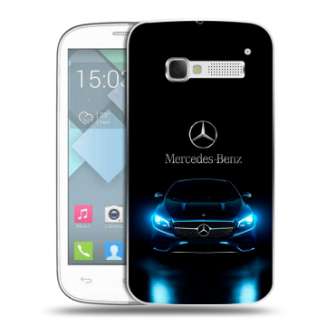 Пластиковый чехол на Alcatel One Touch Pop C5 с принтом Mercedes Мерседес Пластиковый чехол на Alcatel One Touch Pop C5 с принтом Mercedes Мерседес
