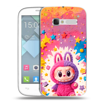 Пластиковый чехол на Alcatel One Touch Pop C5 с принтом Labubu Лабубу