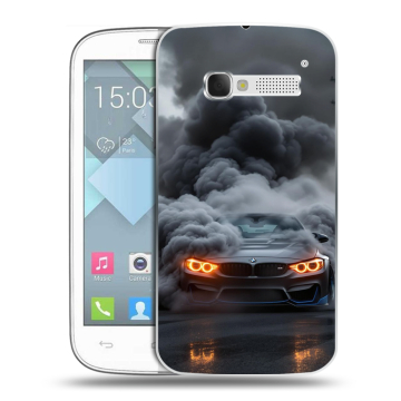 Пластиковый чехол на Alcatel One Touch Pop C5 с принтом BMW БМВ Пластиковый чехол на Alcatel One Touch Pop C5 с принтом BMW БМВ