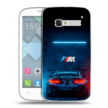 Пластиковый чехол на Alcatel One Touch Pop C5 с принтом BMW БМВ