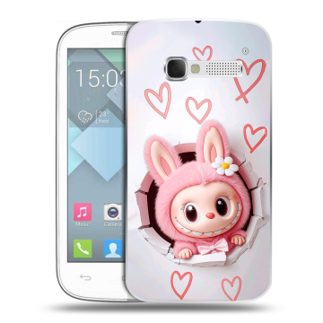 Пластиковый чехол на Alcatel One Touch Pop C5 с принтом Labubu Лабубу Пластиковый чехол на Alcatel One Touch Pop C5 с принтом Labubu Лабубу