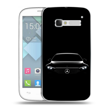 Пластиковый чехол на Alcatel One Touch Pop C5 с принтом Mercedes Мерседес