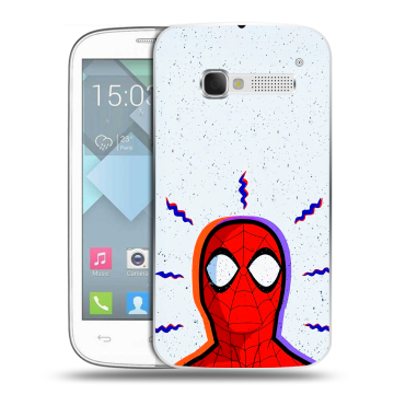 Пластиковый чехол на Alcatel One Touch Pop C5 с принтом Spiderman Человек паук
