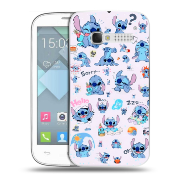 Пластиковый чехол на Alcatel One Touch Pop C5 с принтом Лило и Стич Пластиковый чехол на Alcatel One Touch Pop C5 с принтом Лило и Стич