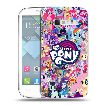 Пластиковый чехол на Alcatel One Touch Pop C5 с принтом My little pony Дружба чудо