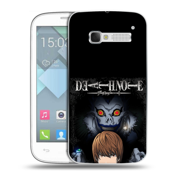 Пластиковый чехол на Alcatel One Touch Pop C5 с принтом Death note Тетрадь смерти