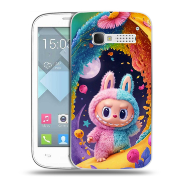 Пластиковый чехол на Alcatel One Touch Pop C5 с принтом Labubu Лабубу Пластиковый чехол на Alcatel One Touch Pop C5 с принтом Labubu Лабубу