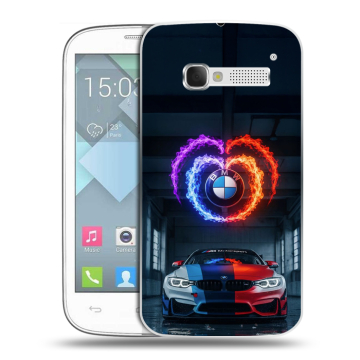 Пластиковый чехол на Alcatel One Touch Pop C5 с принтом BMW БМВ Пластиковый чехол на Alcatel One Touch Pop C5 с принтом BMW БМВ
