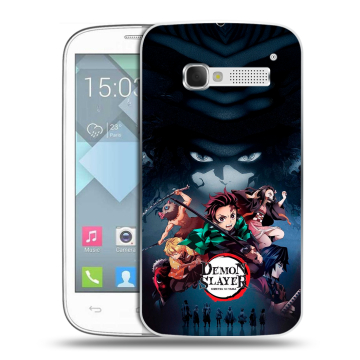 Пластиковый чехол на Alcatel One Touch Pop C5 с принтом Demon Slayer Клинок рассекающий демонов Пластиковый чехол на Alcatel One Touch Pop C5 с принтом Demon Slayer Клинок рассекающий демонов