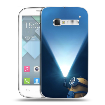 Пластиковый чехол на Alcatel One Touch Pop C5 с принтом Миньоны