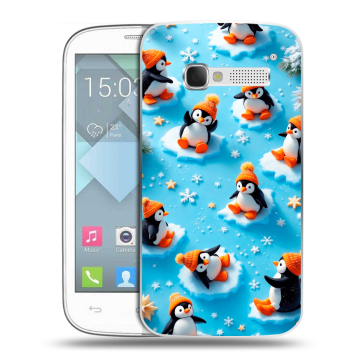 Пластиковый чехол на Alcatel One Touch Pop C5 с принтом Новый год