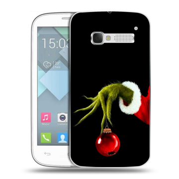 Пластиковый чехол на Alcatel One Touch Pop C5 с принтом Новый год Гринч