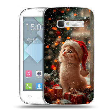 Пластиковый чехол на Alcatel One Touch Pop C5 с принтом Новый год