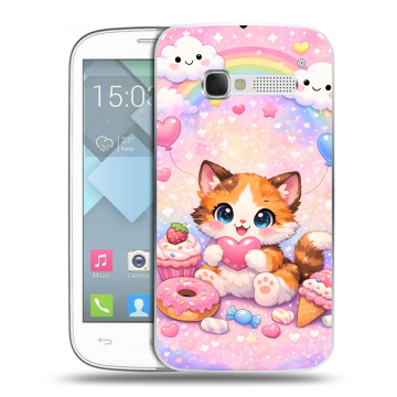 Пластиковый чехол на Alcatel One Touch Pop C5 с принтом для девочек