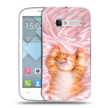 Пластиковый чехол на Alcatel One Touch Pop C5 с принтом женский Пластиковый чехол на Alcatel One Touch Pop C5 с принтом женский