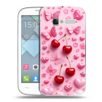 Пластиковый чехол на Alcatel One Touch Pop C5 с принтом для девочек