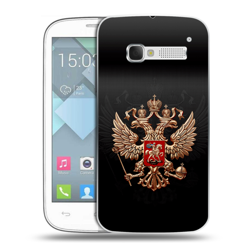 Пластиковый чехол на Alcatel One Touch Pop C5 с принтом Герб России Пластиковый чехол на Alcatel One Touch Pop C5 с принтом Герб России