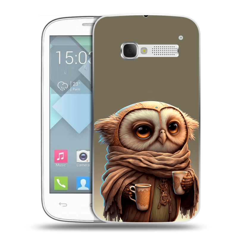 Пластиковый чехол на Alcatel One Touch Pop C5 с принтом Сова Пластиковый чехол на Alcatel One Touch Pop C5 с принтом Сова