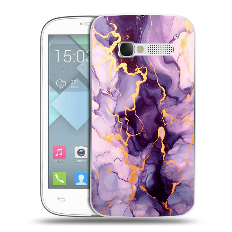 Пластиковый чехол на Alcatel One Touch Pop C5 с принтом Мрамор Пластиковый чехол на Alcatel One Touch Pop C5 с принтом Мрамор