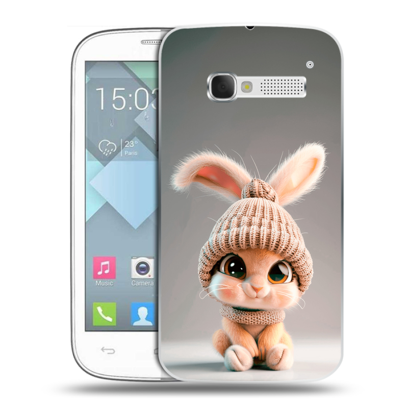 Пластиковый чехол на Alcatel One Touch Pop C5 с принтом Кролик Пластиковый чехол на Alcatel One Touch Pop C5 с принтом Кролик