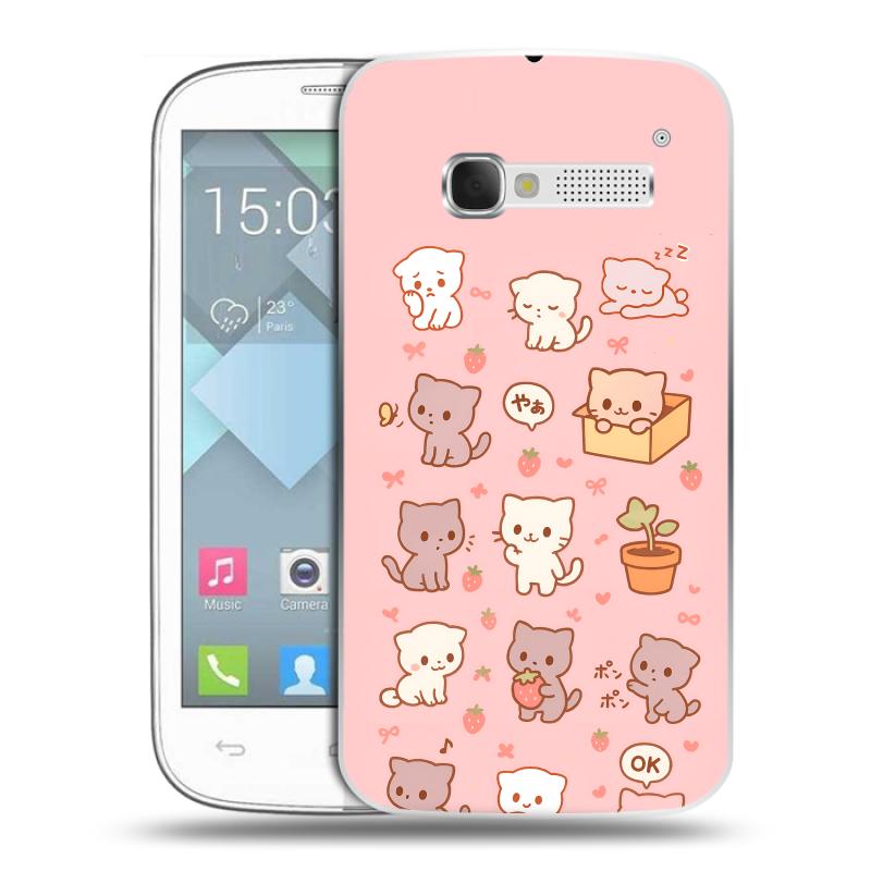 Пластиковый чехол на Alcatel One Touch Pop C5 с принтом Hello Kitty Хелоу Кити Пластиковый чехол на Alcatel One Touch Pop C5 с принтом Hello Kitty Хелоу Кити