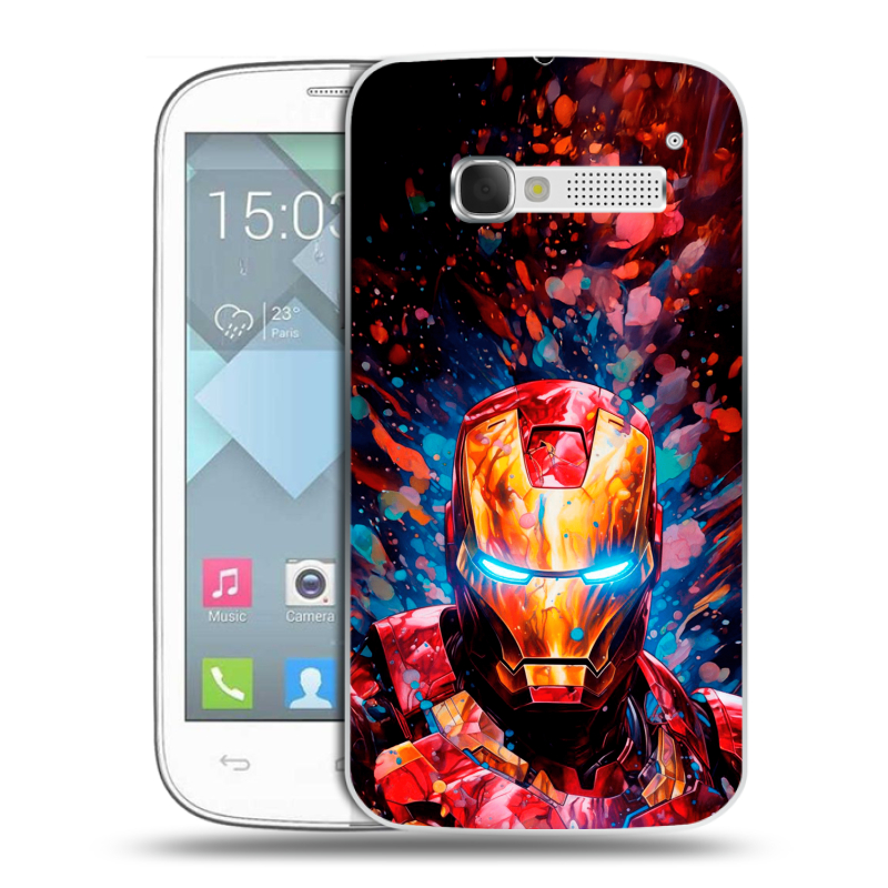 Пластиковый чехол на Alcatel One Touch Pop C5 с принтом Железный человек Ironman Пластиковый чехол на Alcatel One Touch Pop C5 с принтом Железный человек Ironman