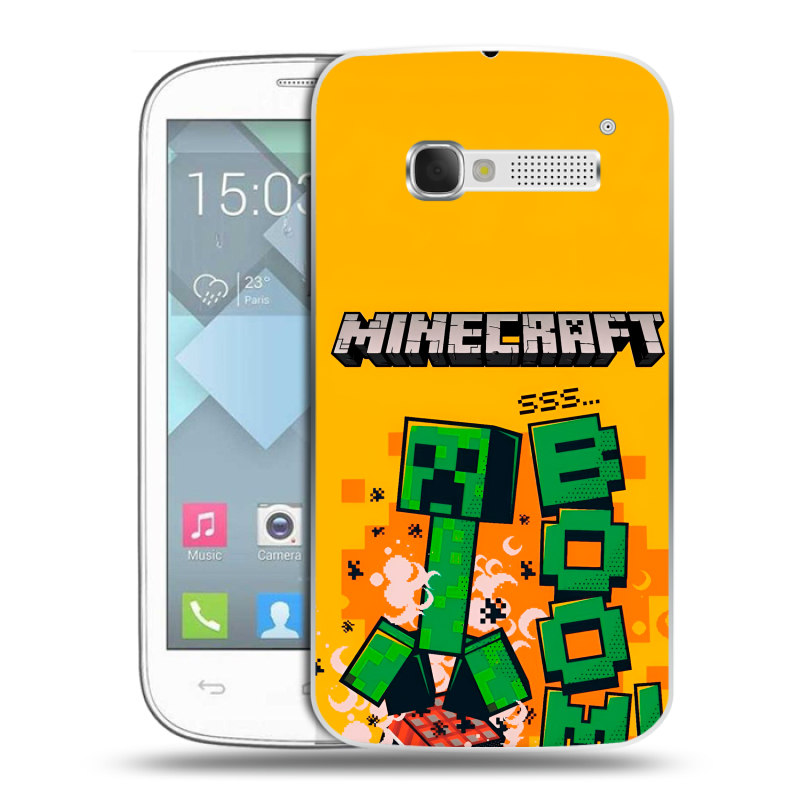 Пластиковый чехол на Alcatel One Touch Pop C5 с принтом Майнкрафт Minecraft Пластиковый чехол на Alcatel One Touch Pop C5 с принтом Майнкрафт Minecraft