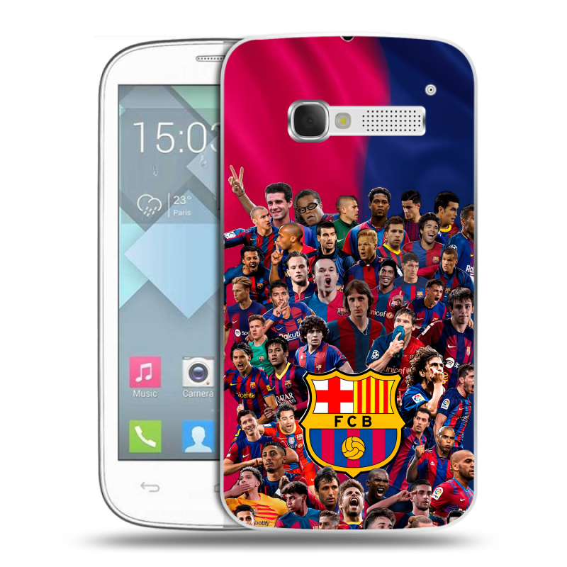 Пластиковый чехол на Alcatel One Touch Pop C5 с принтом Барселона Barcelona Пластиковый чехол на Alcatel One Touch Pop C5 с принтом Барселона Barcelona