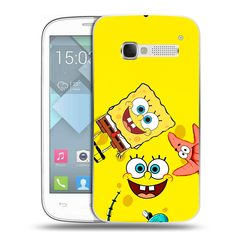 Пластиковый чехол на Alcatel One Touch Pop C5 с принтом Спанч боб Спанчбоб Пластиковый чехол на Alcatel One Touch Pop C5 с принтом Спанч боб Спанчбоб