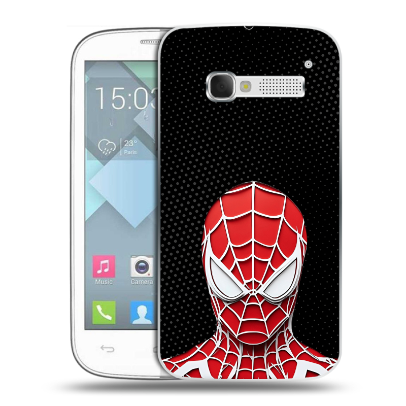 Пластиковый чехол на Alcatel One Touch Pop C5 с принтом человек паук spiderman Пластиковый чехол на Alcatel One Touch Pop C5 с принтом человек паук spiderman