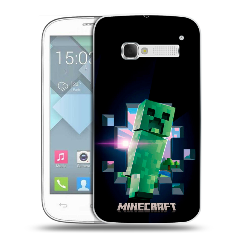 Пластиковый чехол на Alcatel One Touch Pop C5 с принтом Майнкрафт Minecraft Пластиковый чехол на Alcatel One Touch Pop C5 с принтом Майнкрафт Minecraft