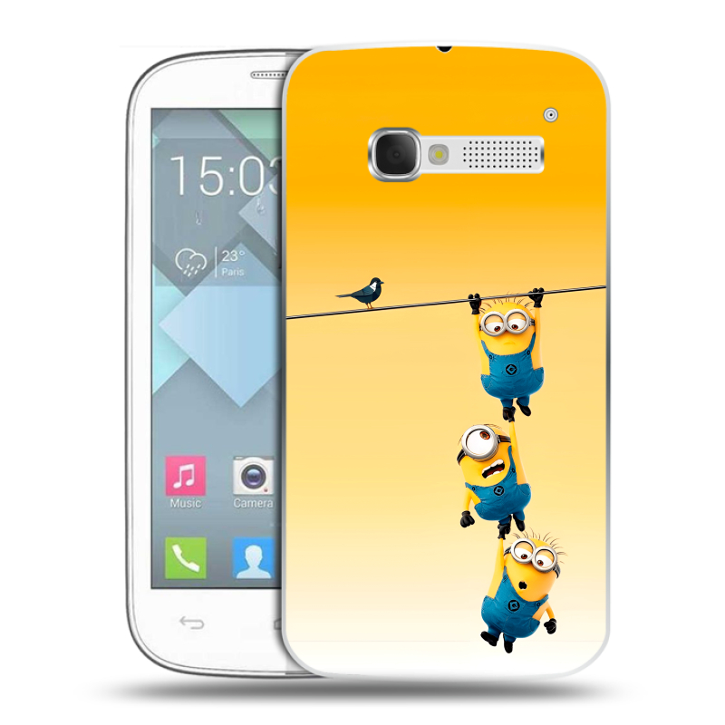 Пластиковый чехол на Alcatel One Touch Pop C5 с принтом Миньоны Пластиковый чехол на Alcatel One Touch Pop C5 с принтом Миньоны