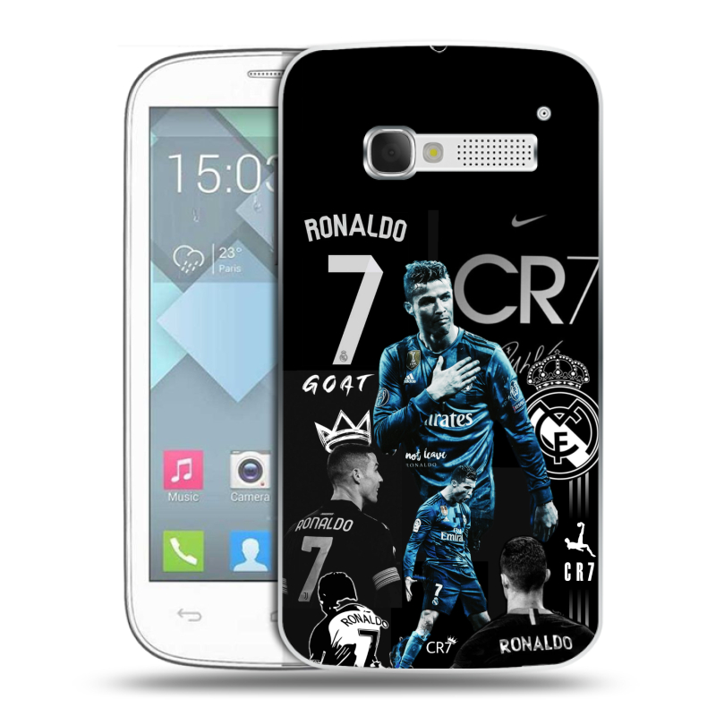 Пластиковый чехол на Alcatel One Touch Pop C5 с принтом Реал Роналдо Пластиковый чехол на Alcatel One Touch Pop C5 с принтом Реал Роналдо