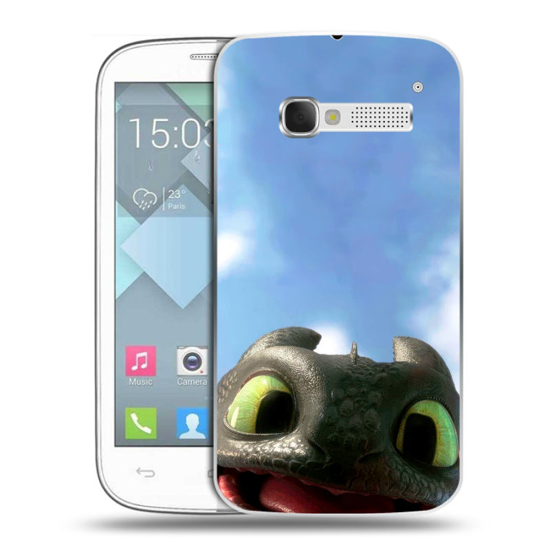 Пластиковый чехол на Alcatel One Touch Pop C5 с принтом Как приручить дракона Пластиковый чехол на Alcatel One Touch Pop C5 с принтом Как приручить дракона