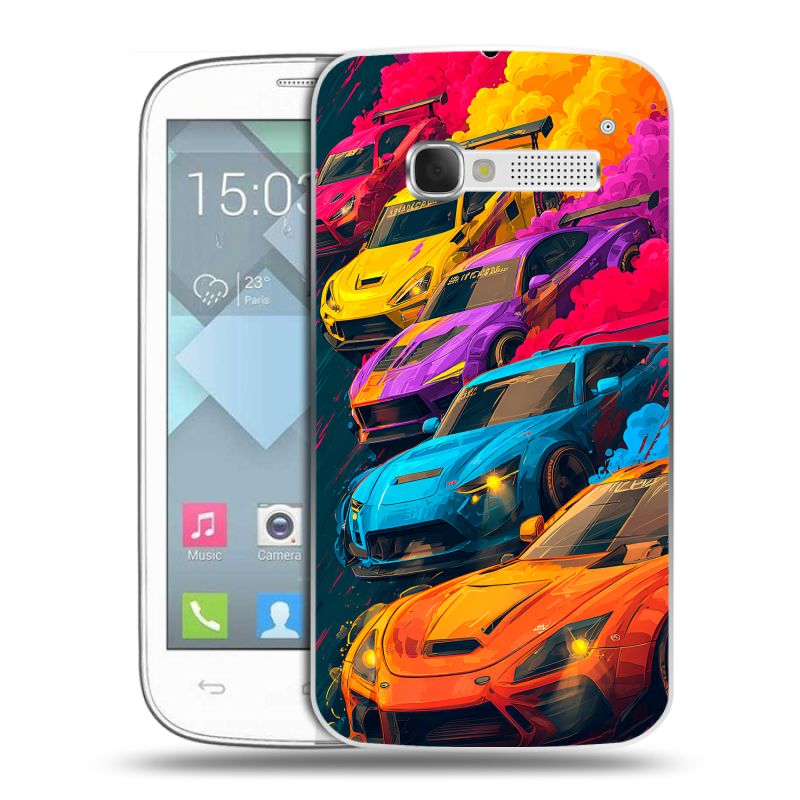 Пластиковый чехол на Alcatel One Touch Pop C5 с принтом Тачки Пластиковый чехол на Alcatel One Touch Pop C5 с принтом Тачки