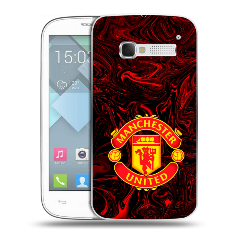 Пластиковый чехол на Alcatel One Touch Pop C5 с принтом Manchester United Пластиковый чехол на Alcatel One Touch Pop C5 с принтом Manchester United