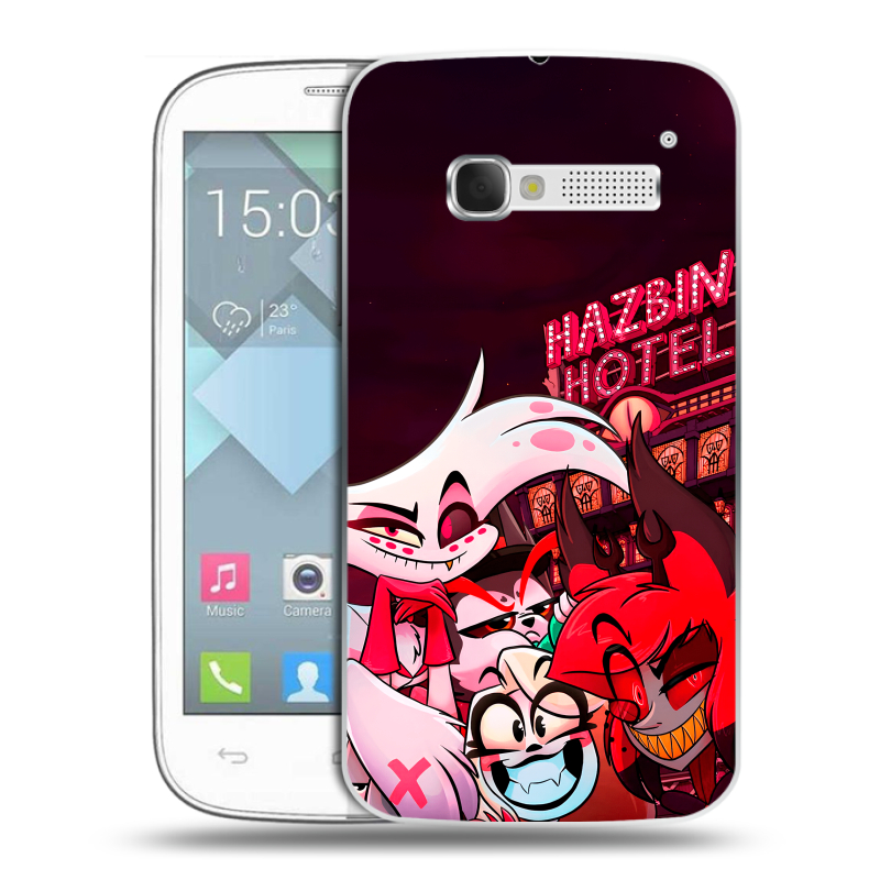 Пластиковый чехол на Alcatel One Touch Pop C5 с принтом Hazbin Hotel Отель Хазбин Пластиковый чехол на Alcatel One Touch Pop C5 с принтом Hazbin Hotel Отель Хазбин