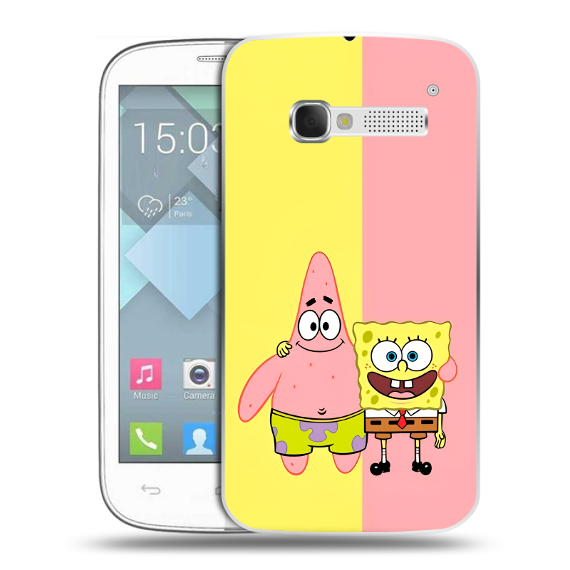 Пластиковый чехол на Alcatel One Touch Pop C5 с принтом Спанч боб Спанчбоб Пластиковый чехол на Alcatel One Touch Pop C5 с принтом Спанч боб Спанчбоб