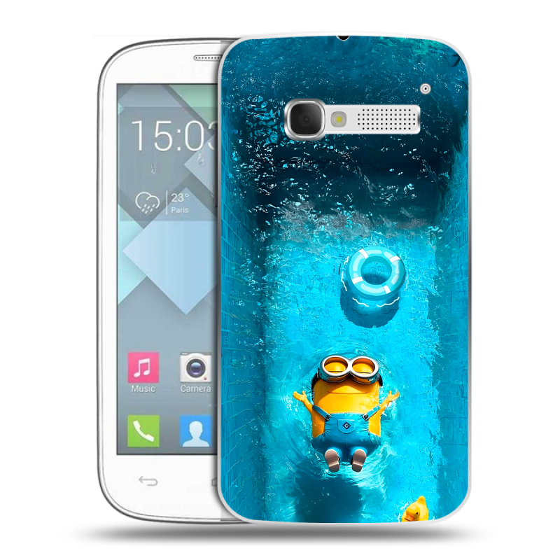 Пластиковый чехол на Alcatel One Touch Pop C5 с принтом Миньоны Пластиковый чехол на Alcatel One Touch Pop C5 с принтом Миньоны